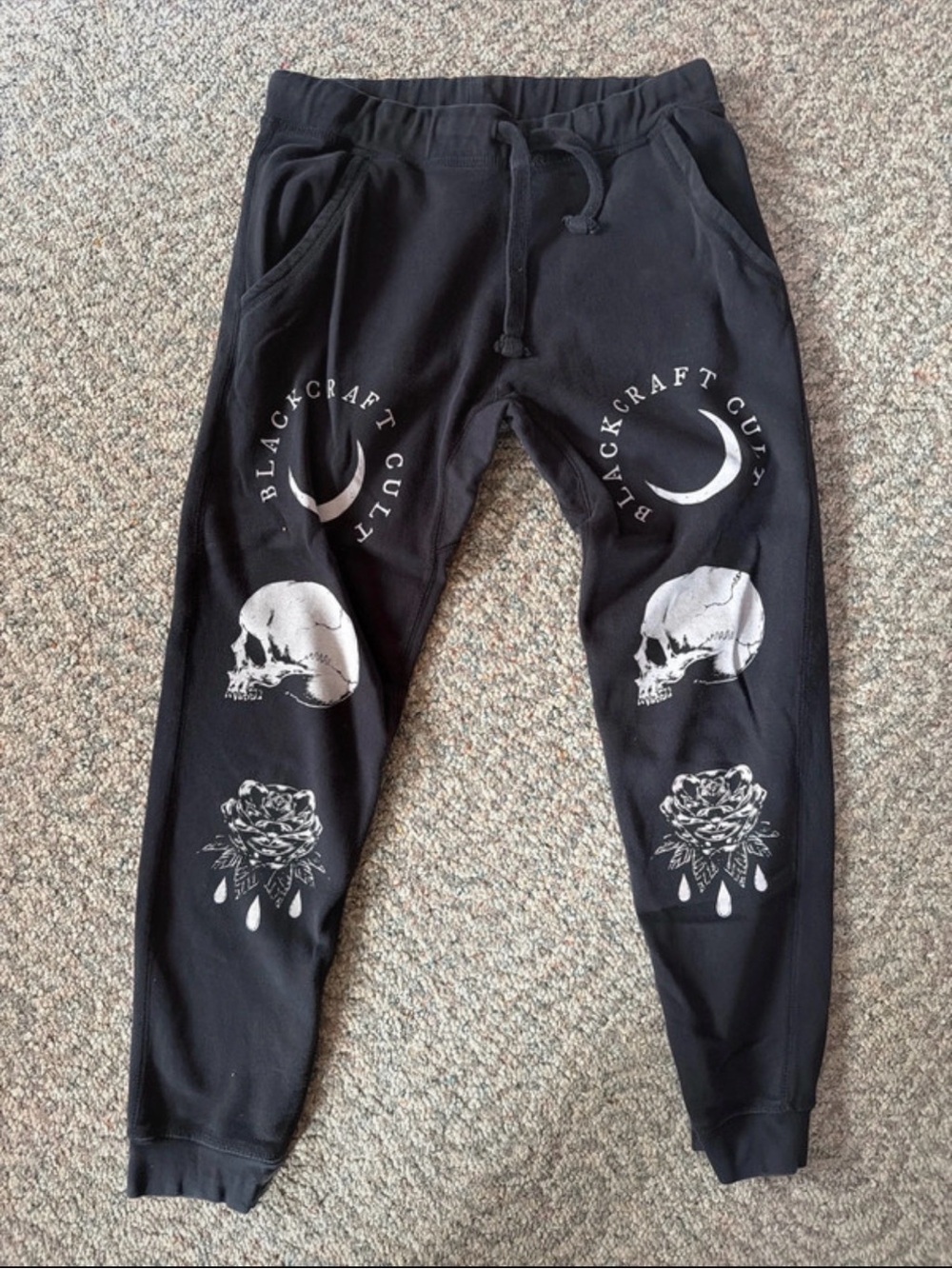 Blackcraft cult sweatpant joggers IV XL skull rose moon